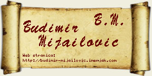 Budimir Mijailović vizit kartica